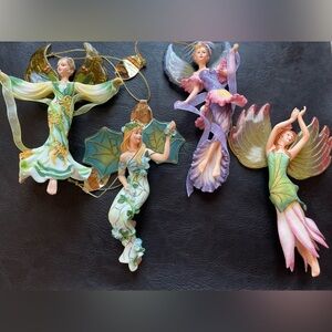 4 Ashton Drake On The Wings Of Light Heirloom Ornaments Fairies